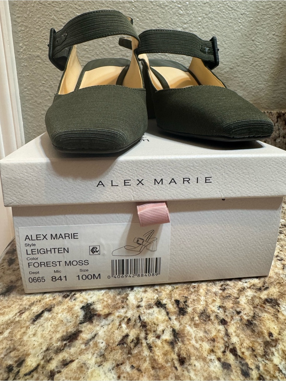 Alex Marie Forest Moss Slingback Pumps
